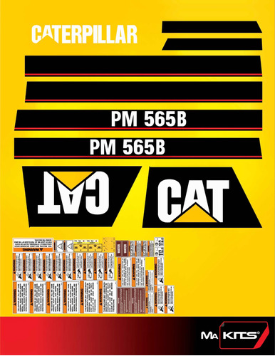 Calcomanías Para Maquinaria Pm565 Perfiladora Cat
