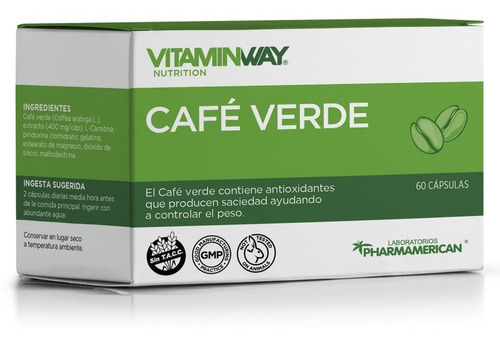 Cafe Verde Vitamin Way Adelgazante Natural X 60 Capsulas