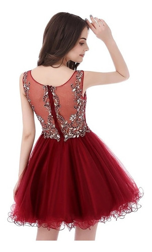 vestido de debutante vermelho curto