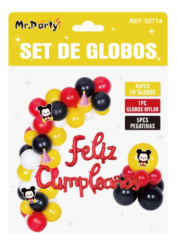 Set De Globos Diferentes Diseños 54pcs
