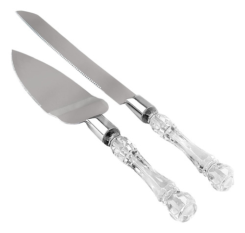 Lushig Cake Knife Y Servidor Conjunto | Handles De Cristal D