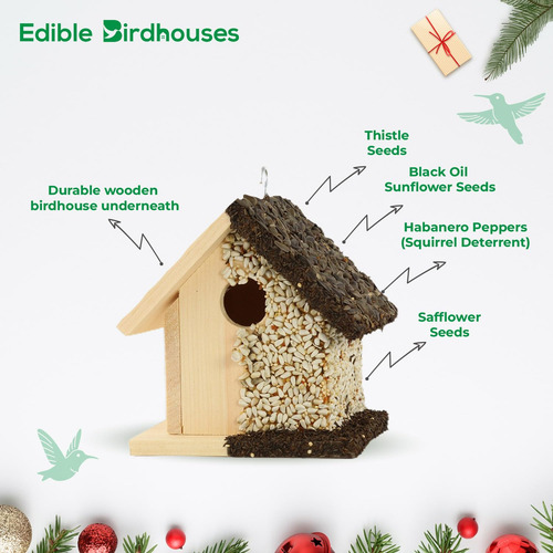 Casa De Pájaros Comestible Hidden Creek Artisans 2 En 1