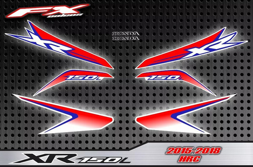 Calcos Opcionales Honda Xr 150 Hasta 2017 Fxcalcos2