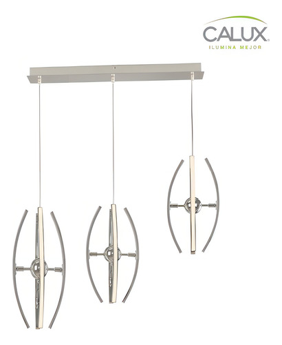Colgante Triple Ajustable P/techo, Cl-3026-led/cr, Calux Color Cromo