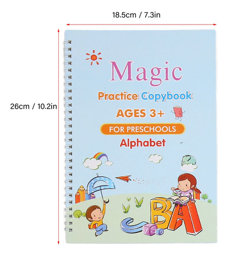 Cuadernos De Caligrafía Reutilizables Kit 4pcs Con Accesoris