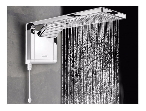 Chuveiro elétrico de parede Lorenzetti Acqua Ultra Duo branco-cromado 7800W 220V