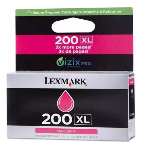 Cartucho Lexmark 200xl Magenta  Original  L Pro 4000 5500