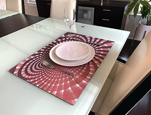 Alfombrilla De Escritorio Bunco Rosa 3d En Forma Cuadrada