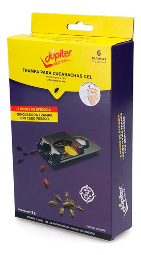 Casita Cucarachicida Gel  15 Gr X 6 Unidades Jupiter