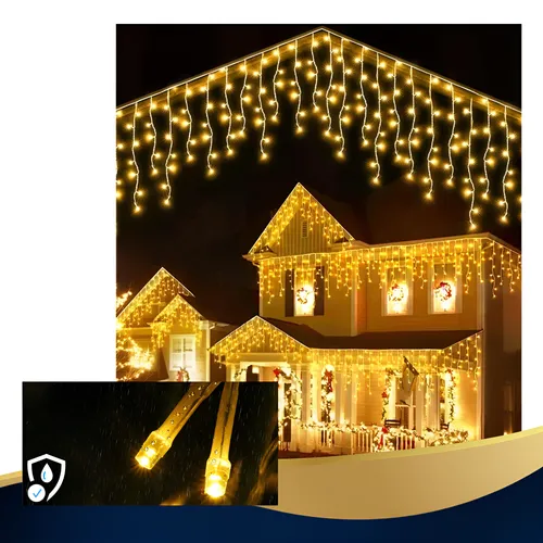 Cascata Natal 400 Leds 10 Metros Decoração Cores Cor das luzes Br...