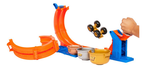 Hot Wheels Monster Trucks Competencia De Big Foot Giros Multicolor