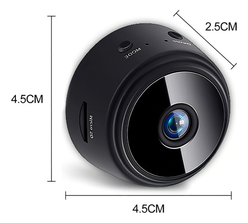 Mini Câmera Espiã A9 Preta Maxnova Monitoramento Visão Noturna Wi-Fi