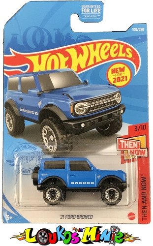Hot Wheels '21 Ford Bronco Then And Now 100/250 Azul