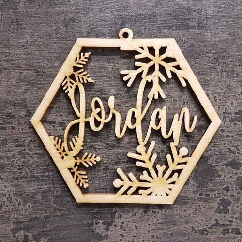 Imagen 4 de 7 de Kit 5 Adornos Navideños Personalizados Familiar Con Nombre