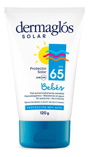 Dermaglós Protector Solar Fps65 Bebés +6 Meses Piel Sensible