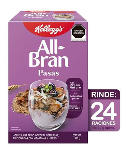 Cereal All-bran Kellogg's Pasas 980 G Mas Fibra