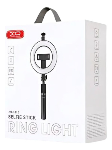 Trípode Selfie Stick 82cm Control Bluetooth Aro Luz 16cm