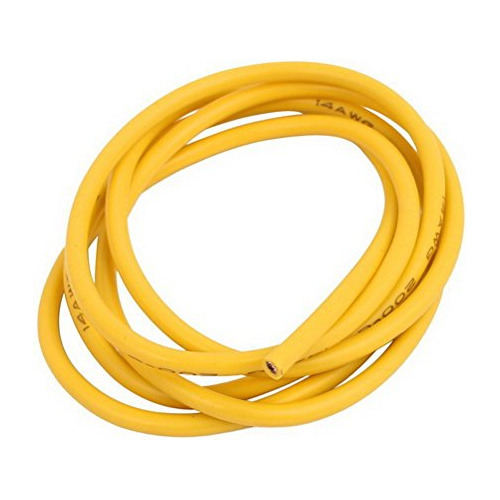 Cobre Flexible Calibre 14 Awg Cable Silicona Color Amarillo