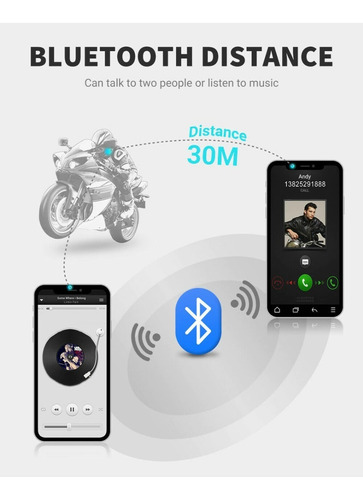 Imagen 7 de 10 de Auricular Manos Libres Casco Moto Bluetooth Batería 500mah
