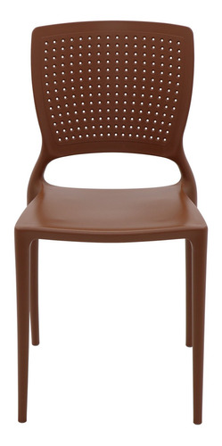 Cadeira de jantar Tramontina Safira, estrutura de cor  terracota, 1 unidade