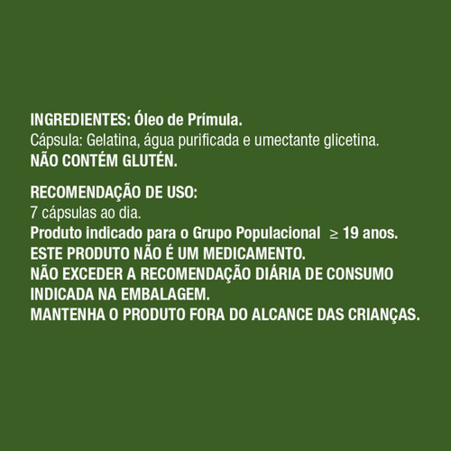 3x Oleo De Primula Green Bionatus 70 Caps