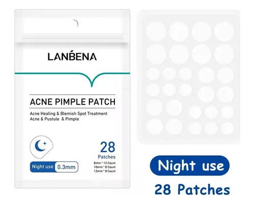 Lanbena Parche Removedores Acné Granos Espinilla Uso Noche