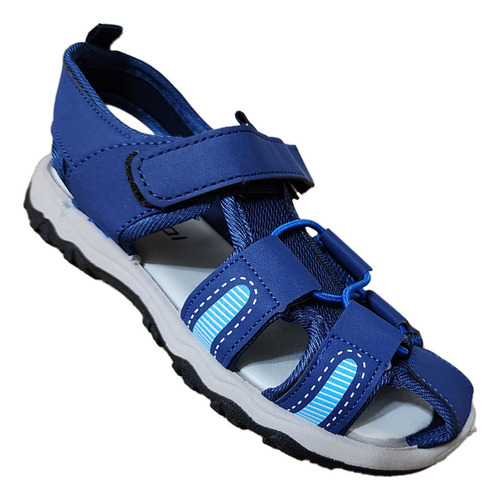 Chalitas De Niño Con Velcro Cómodas Fresquitas Azul 7408