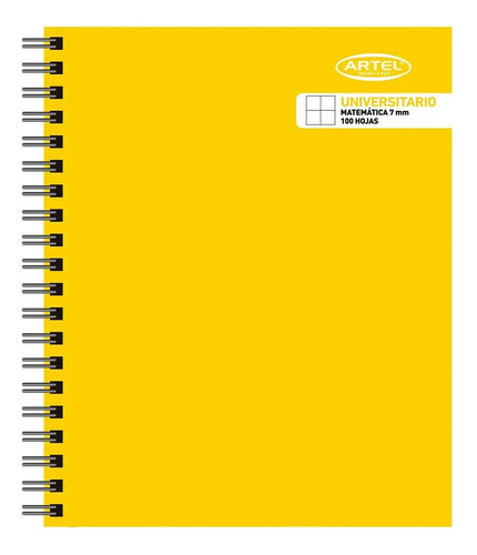 Pack 4 Cuadernos Artel Universitario 100 Hojas Cuadro 7mm 