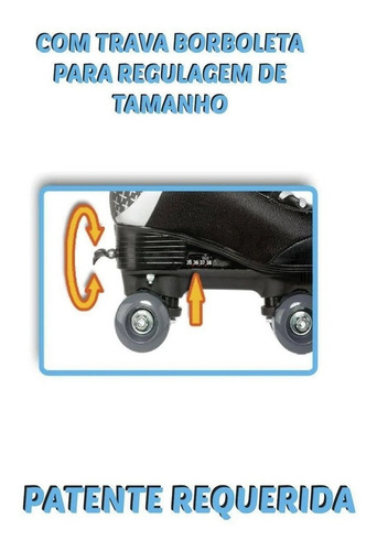 Imagem 2 de 7 de Patins Roller Infantil Ou Adulto 4 Rodas Glitter Ajustável