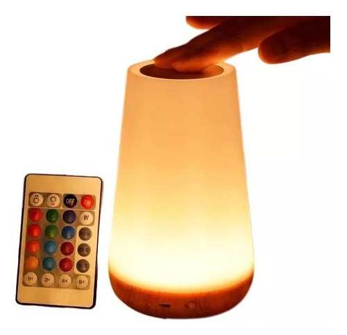 A Abajur Luminária Led Rgb Lâmpada Mesa Touch Controle