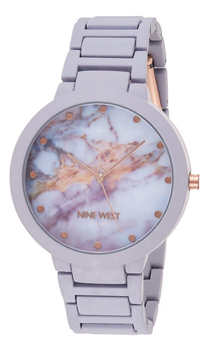 Pulsera De Goma Watch Nine West, Color Lavanda, Para Mujer