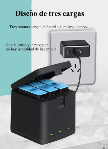 . Cargador De Batería De Cámara For Gopro Hero 9 10 11