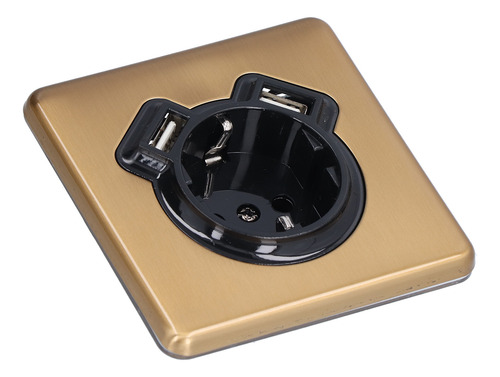 Enchufe De Pared Eléctrico De Bronce Retro Europeo Ignífugo