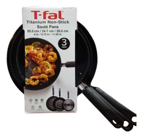 Juego De Sartenes Antiadherentes 3 Pz T-fal