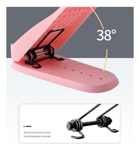 Mini Stepper Slant Board Banda De Resistencia Rosado