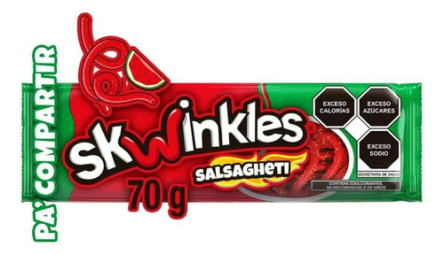 6 Pzas Dulce Enchilado Skwinkles Salsagheti En Tiras Sabor S