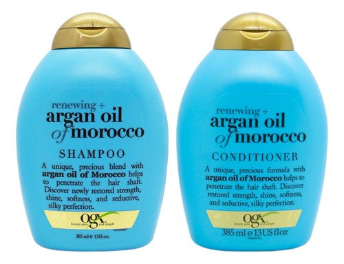 Ogx Argan Oil Of Morocco Shampoo + Enjuague Cabello 385ml 3c