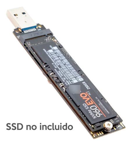 Adaptador M.2 Nvme Ssd A Usb 3.1 Type A 2230/2242/2260/2280