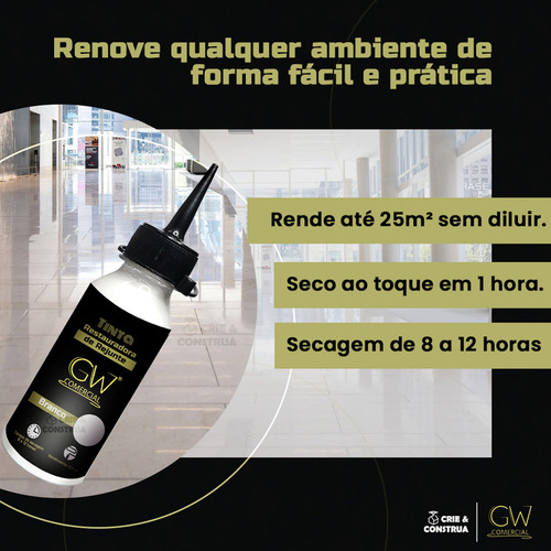 Tinta Restauradora De Rejunto Gw Restaura Fácil 200ml Gelo