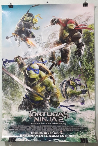 Posters De Cine Las Tortugas Ninja Fuera De Las Sombras (Usado)