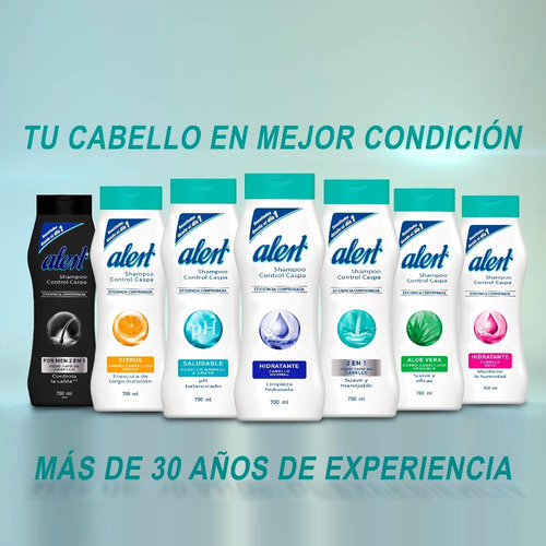 Alert Shampoo Control De Caspa Aloe 700ml
