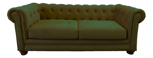 Sofa Florencia 3c Tela Velvet Verde