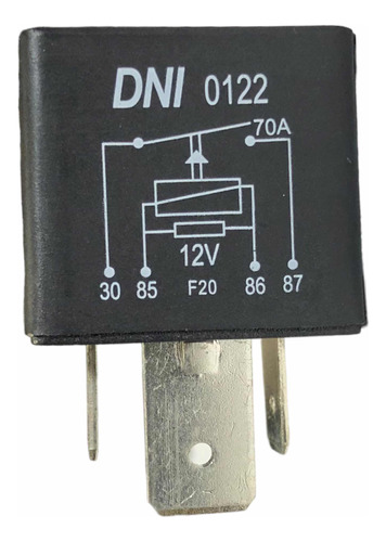 Relay 12v Dni Brasil Relevador Ford Moderno 4 Terminales 70a