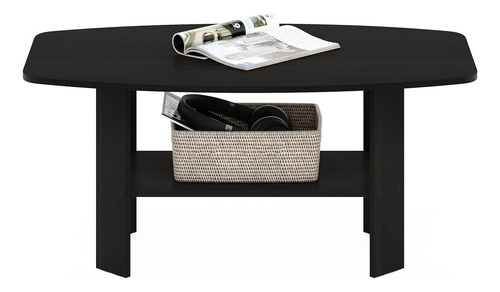 Mesa De Café De Diseño Simple Furinno, Espresso