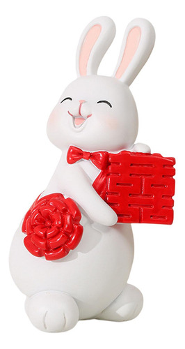 2 Estatuas Creativas De Conejo, Figura De De Resina, Regalo