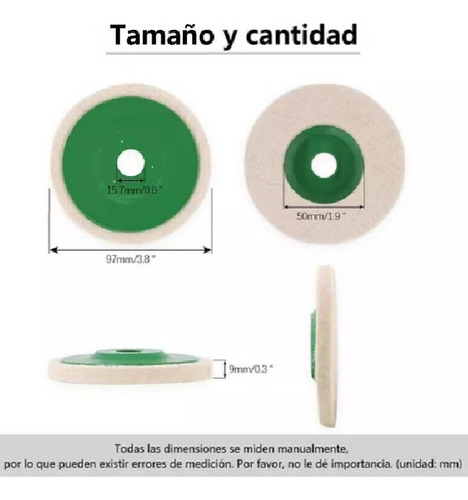 Almohadillas Redondas De Fieltro De Lana Para Ruedas, 10