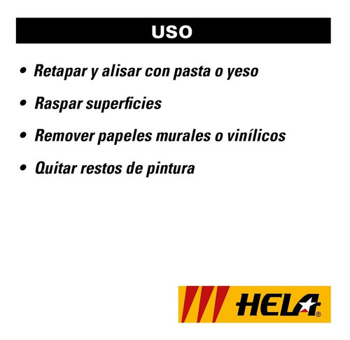Espátula Grande Marca Hela Lisa, Ancho 110 Mm
