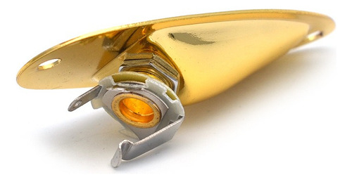Jack Plate Para Guitarras Stratocaster Y Similares Gd Color Dorado