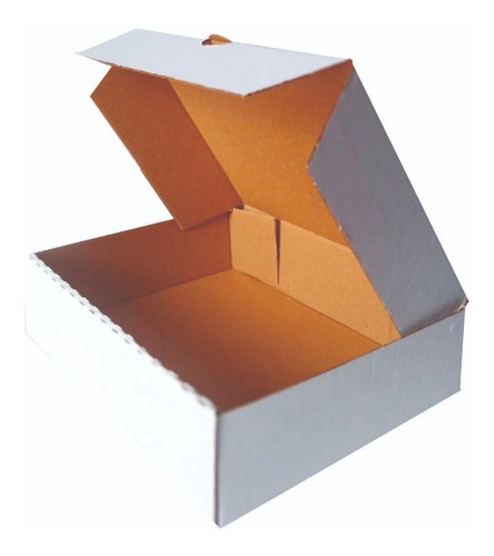 50 Cajas De Cartón 22x16.5x5.5 Cm Para Envíos O Alimentos