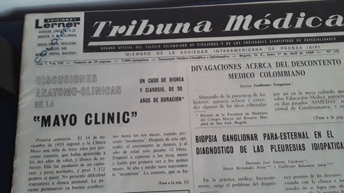 Antiguos Ejemplares  De Revista Tribuna Medica Años 60